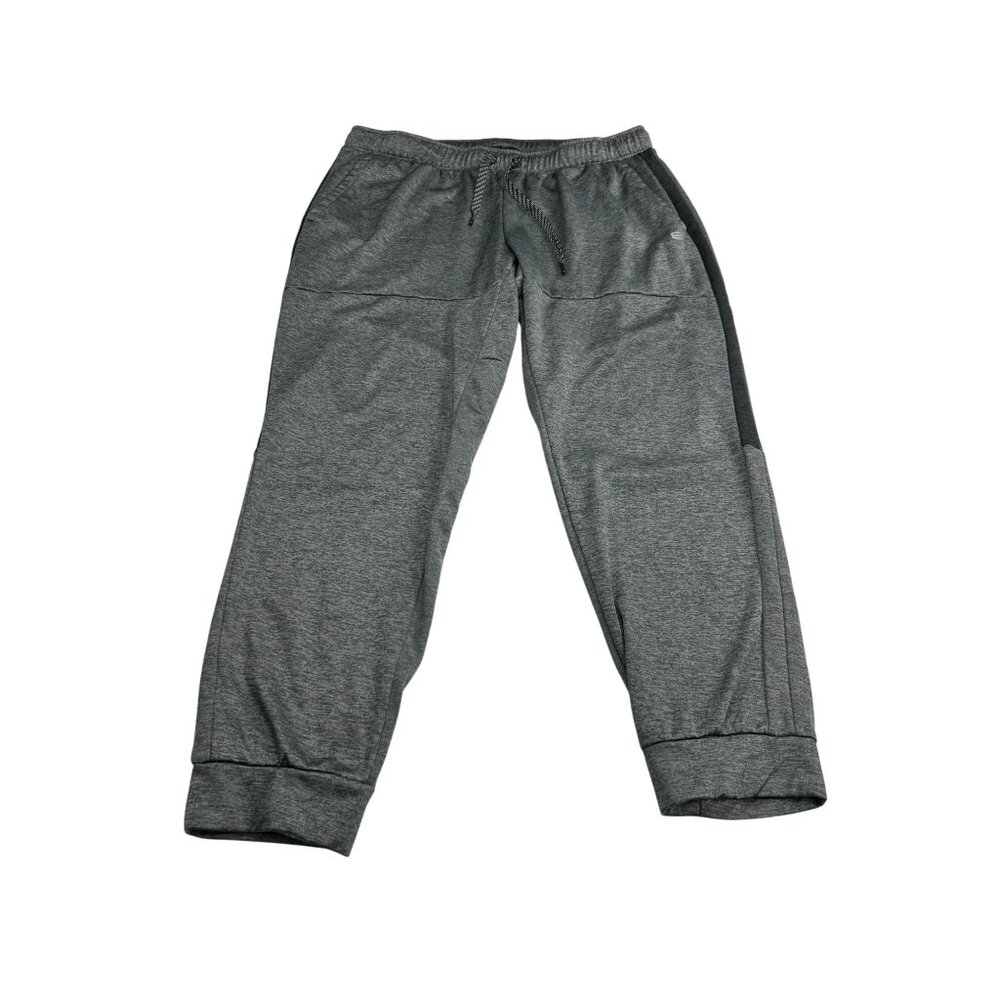 Gray Mens XL Elastic Waist Athletic Sweatpants With Drawstring & Side Pockets